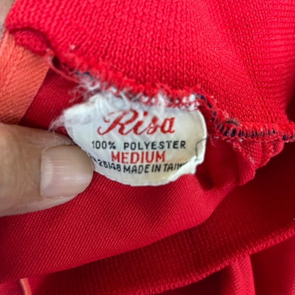 Vintage 1960’s Risa Sleeveless Mock Neck Zip Back Top Medium - Picture 6 of 6